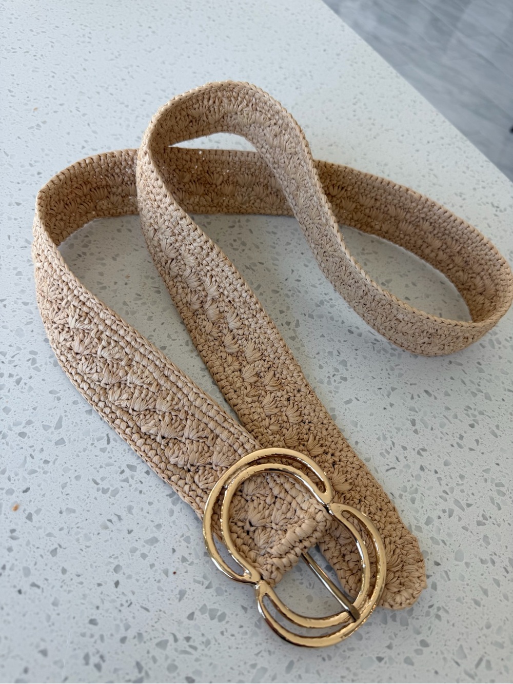 Sezane Selena Belt Natural Raffia - Size 100